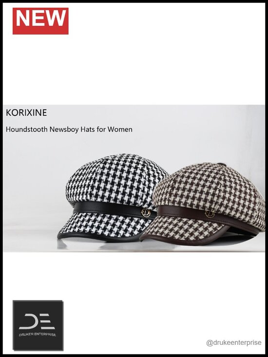 Cotton Newsboy Cap with Adjustable Drawstring Cabbie Hat for Fall Spring
